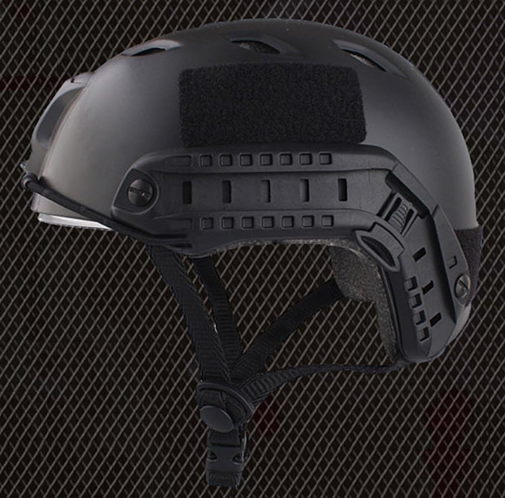 ATAIRSOFT BJ Type Tactical Fast Helmet w/Protective Goggles Version Black : Everything Else