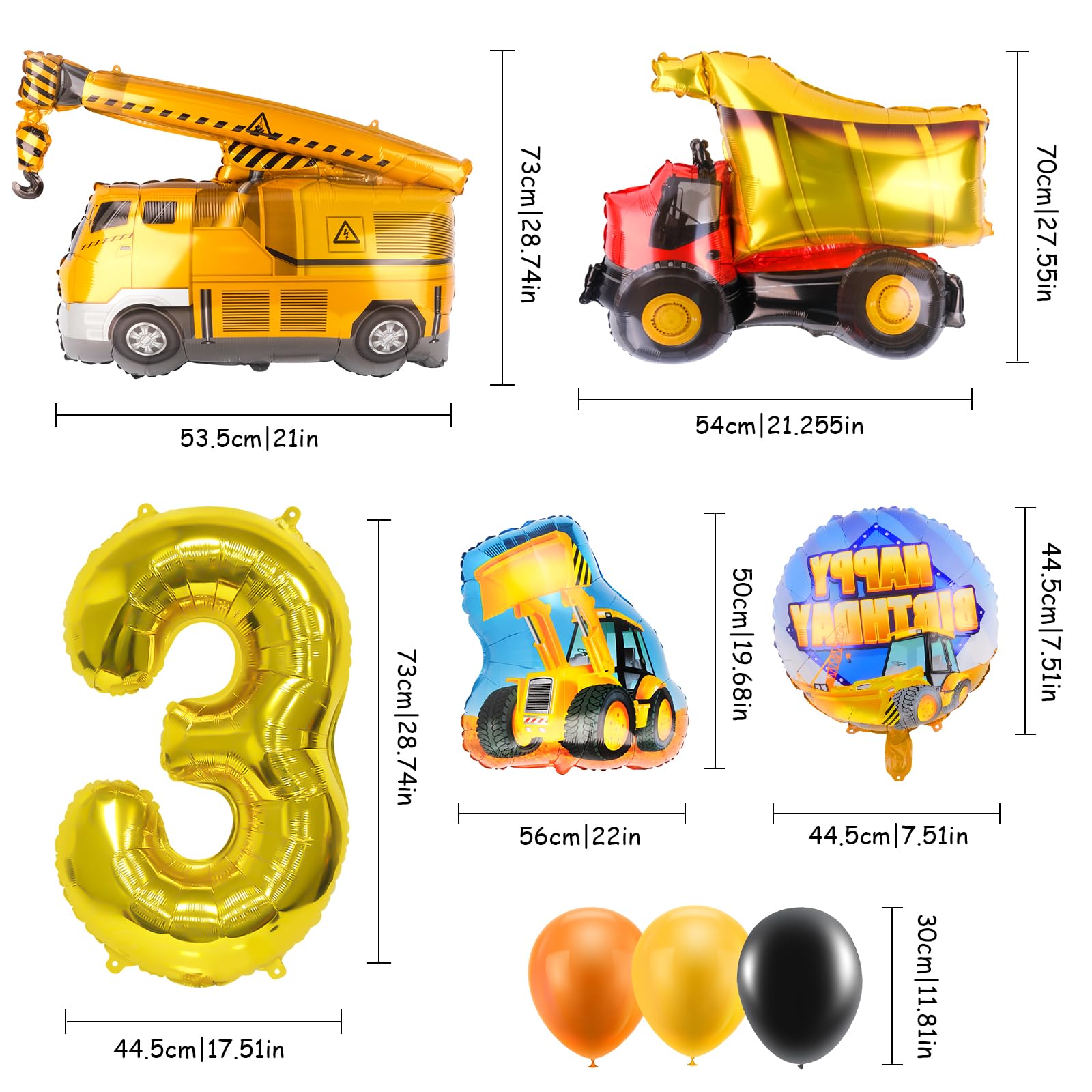 Prikkers bouwauto's - Alles voor een bouwvakker kinderverjaardag