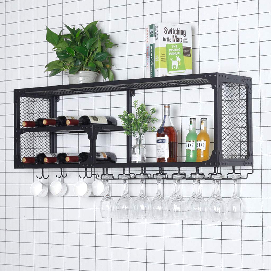 Wall Mount Bottle Storage Display/Bottle Holder Glass Rack/Wine Rack Wall Mounted Wine Bottle Holder/Wine Shelf and Glass Rack/Cork Storage Store Red, White, Champagne