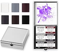 Vista 22 de Caja de estuche de acuarela portátil de mini lata de 12 pozos vacía con bandeja de mezcla de pintura es un pequeño kit de almacenamiento para viajes