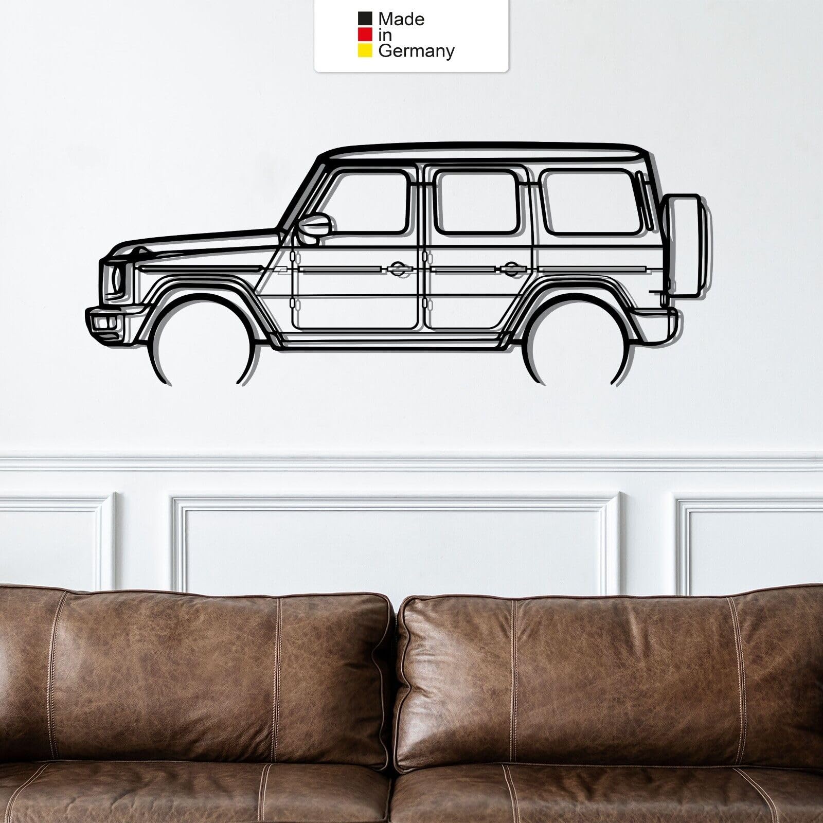 Para Mercedes G CLASS, pintura de metal para pared, silueta de coche, arte de pared de metal (tamaño: 69 cm)