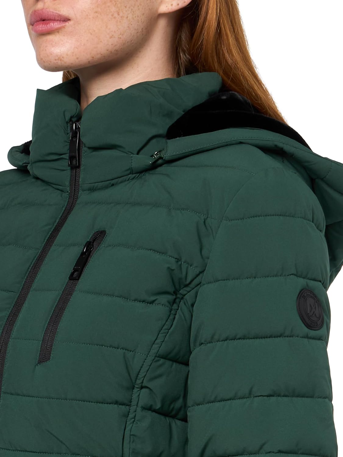 Nautica Women's Stretch Puffer Jacket – Midweight Winter Coat Detachable Faux Fur Lined Hood - Image 3