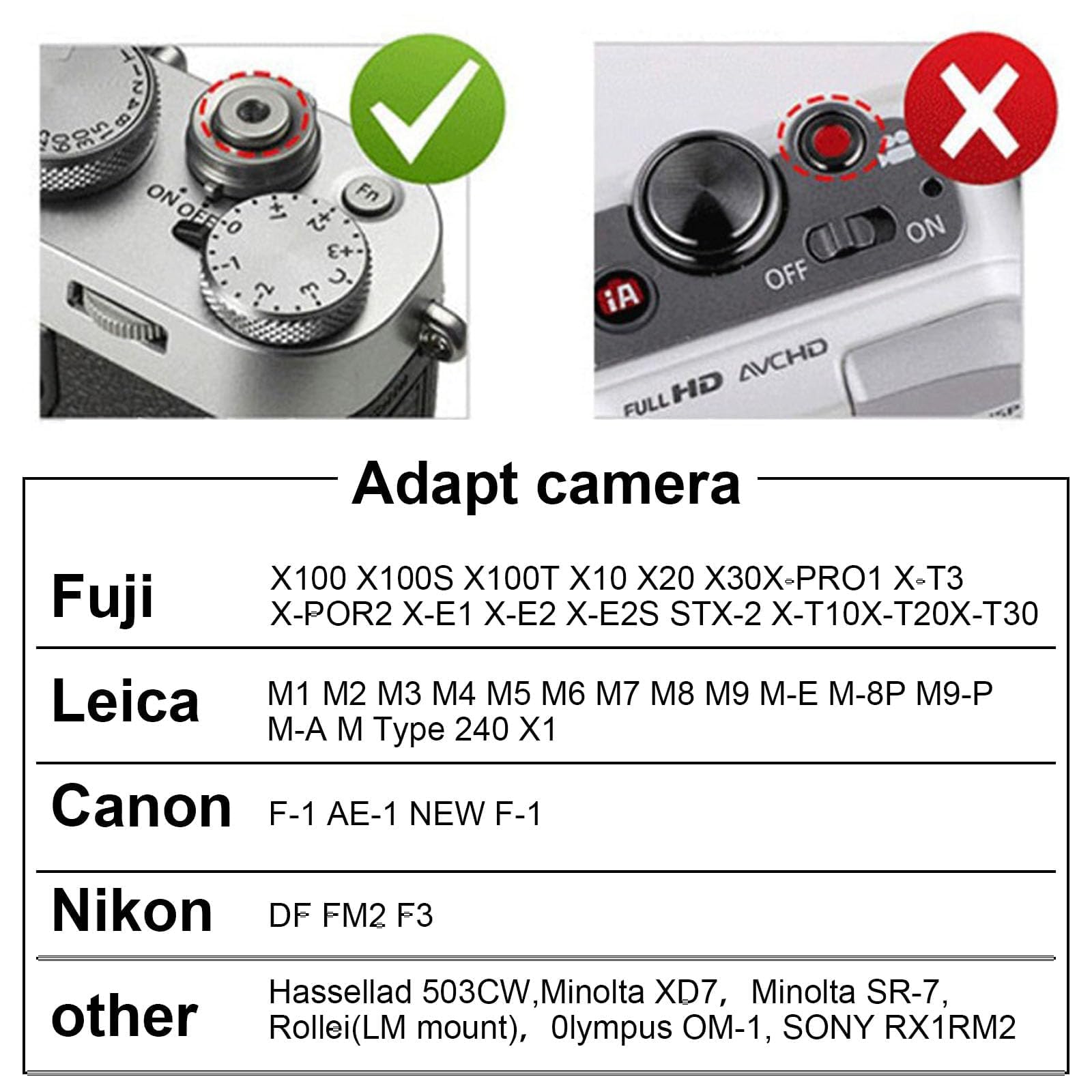 4 Stück Universal Auslöseknopf Für Kameras - Konkave Oberfläche Für Besseren Halt