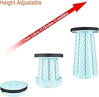 Vista 27 de Boreeman Taburete plegable mejorado, ligero pero más resistente, con capacidad de carga, 400 libras, taburete plegable portátil para camping, pesca