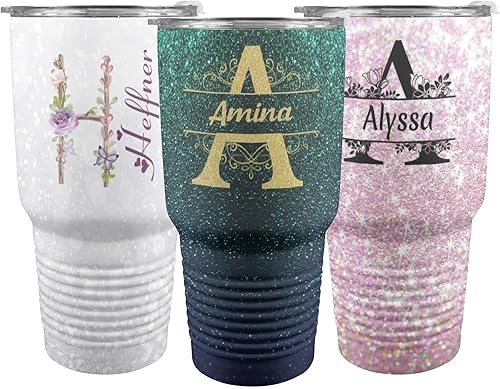 Vaso de viaje aislado de acero inoxidable personalizado de 30 onzas, tazas de café duraderas personalizadas para bebidas frías y calientes (nombre