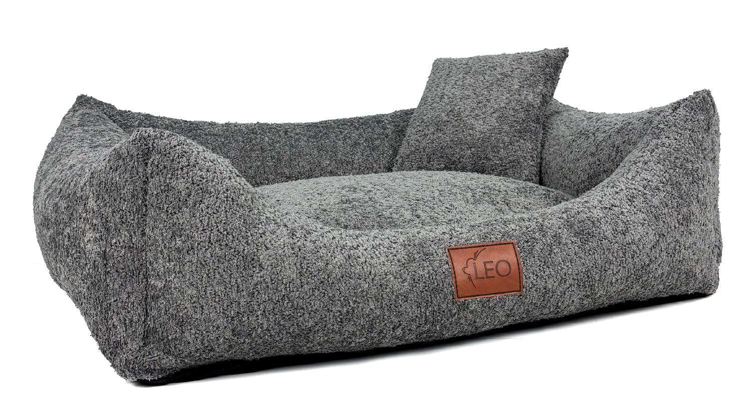 Canapé Boucle lit pour Chien Coussin pour Chien canapé pour Chien. Housse Amovible et Lavable. (Graphite, L 100X80)
