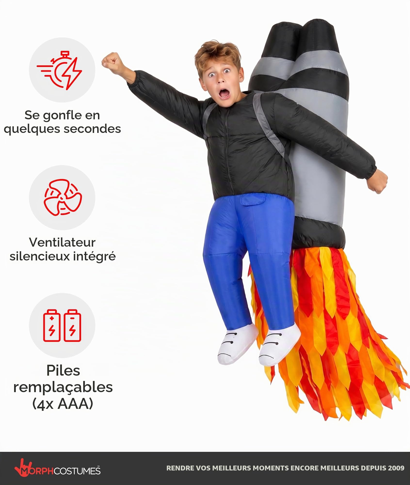 Morph Deguisement Astronaute Gonflable Enfant, Costume Halloween Enfant