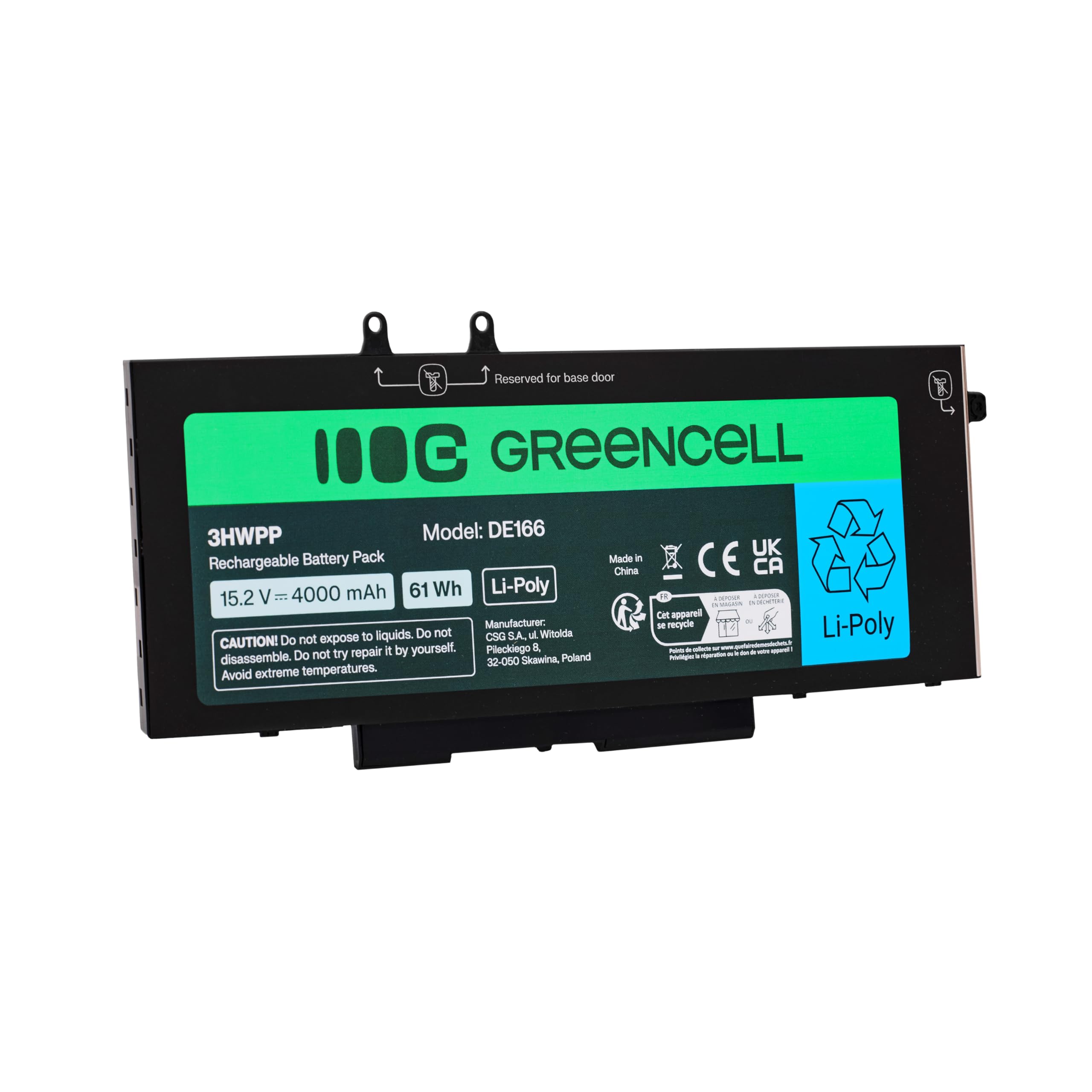 Green Cell SR03XL - Batería de polímero de Litio para portátil HP Pavilion Gaming 15-cx0000, 15-cx0000nb, 15-cx0000nb, 15-cx0000nk, 15-cx0000nk, 15-cx00010, Larga duración, Ajuste preciso