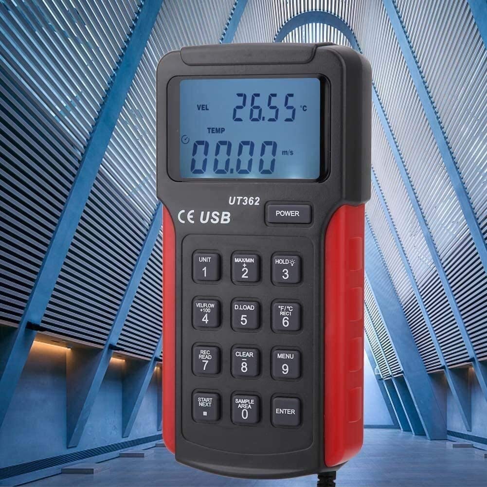 Detektor metalowy Anemometr cyfrowy, Handheld UT362 Multimetr Wiatr Multimetr Mecher Mecher z wyświetlaczem LCD