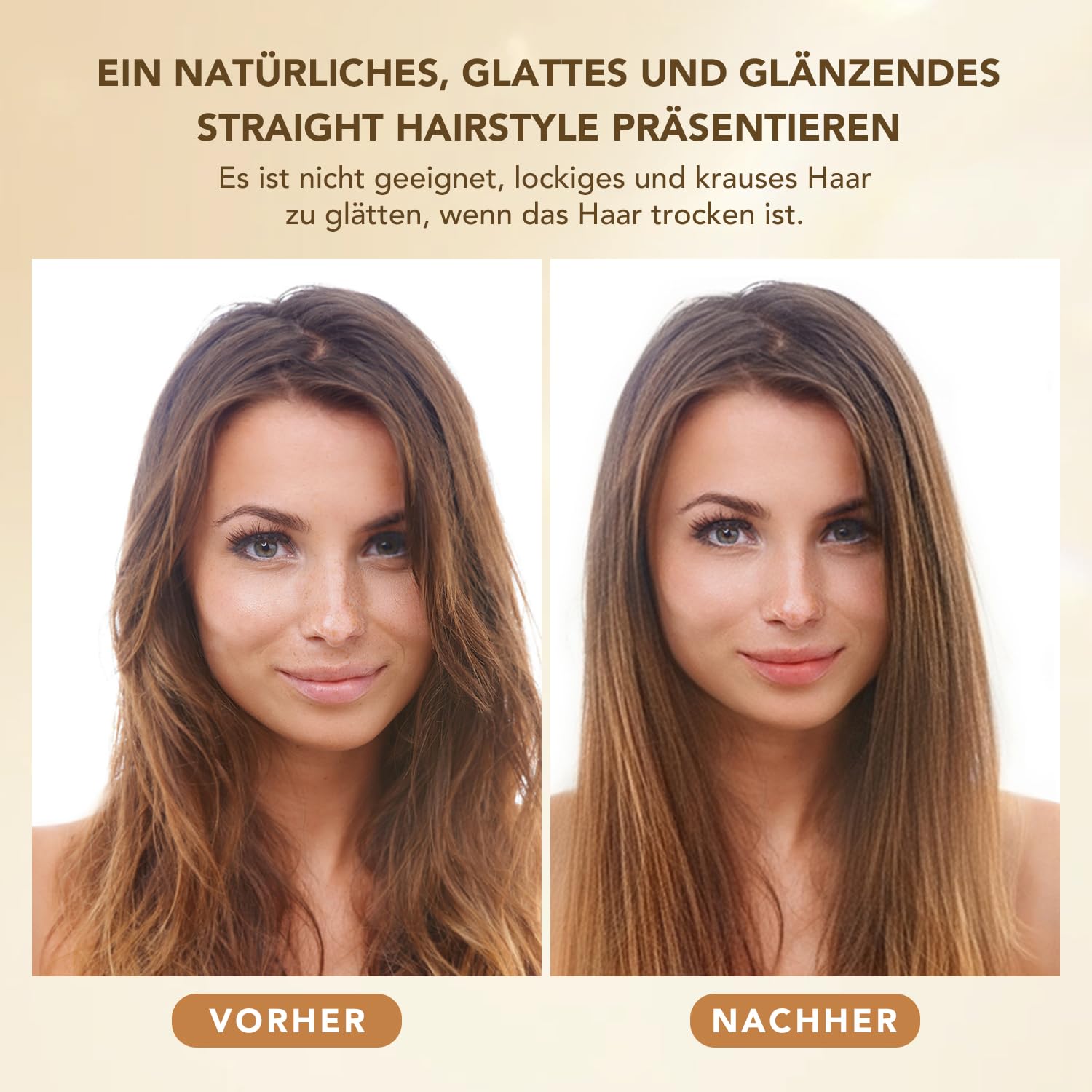 Glatteraufsatze fur Dyson Airwrap mit Airflow Technologieohne heilse Platten fur sanftes Haarstyling mit wenigerSchaden, Kompatibel mit HS01/HS05/HS08, Kupfer