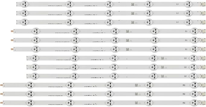 12PCS LED Backlight Strip Fit for 50inch for LG TV 50LA621S 50LA621V 50LA616V 50LN570S 50LN575S 50LN575V 50LN575R 50LN5100 50LN5700 50LN