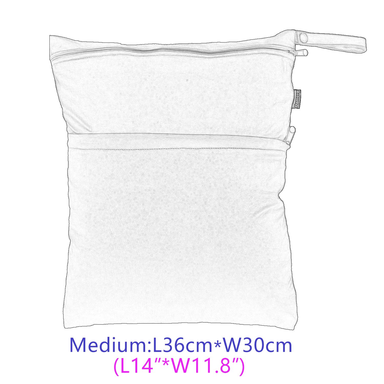 Damero Borsa per Pannolini Riutilizzabile Wet Bag per Pannolini Lavabili