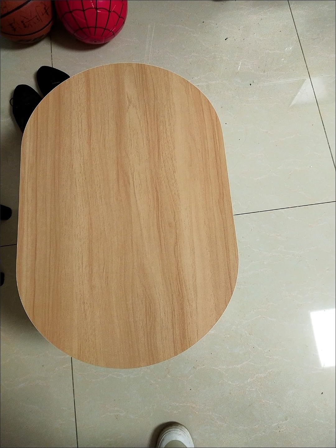 Solid Wood Oval Dining Table Top - 31.5"x31.5" Curved Countertop for DIY Projects, Home Renovations, Coffee Table, Conference Desk, Customizable Slab Board