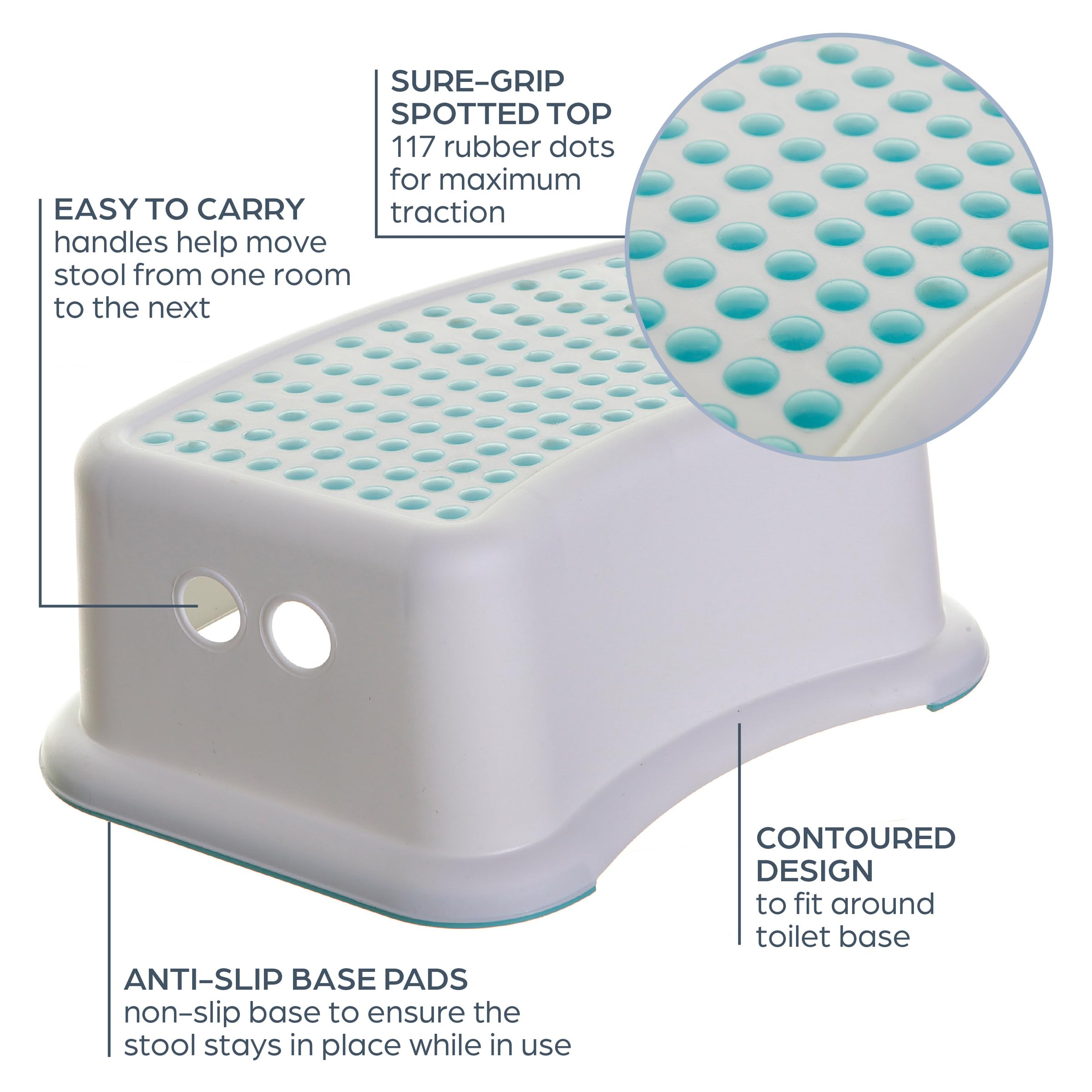 Dreambaby Sgabello Aqua Dots, vasino per bambini con base antiscivolo, modello L672