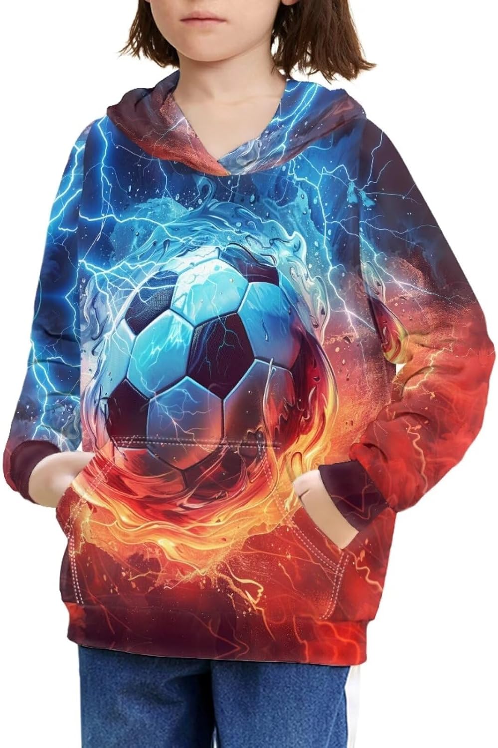 JEOCODY Hoody Sweatshirt Unisex Kids Cute Long Sleeve Pocket Pullover