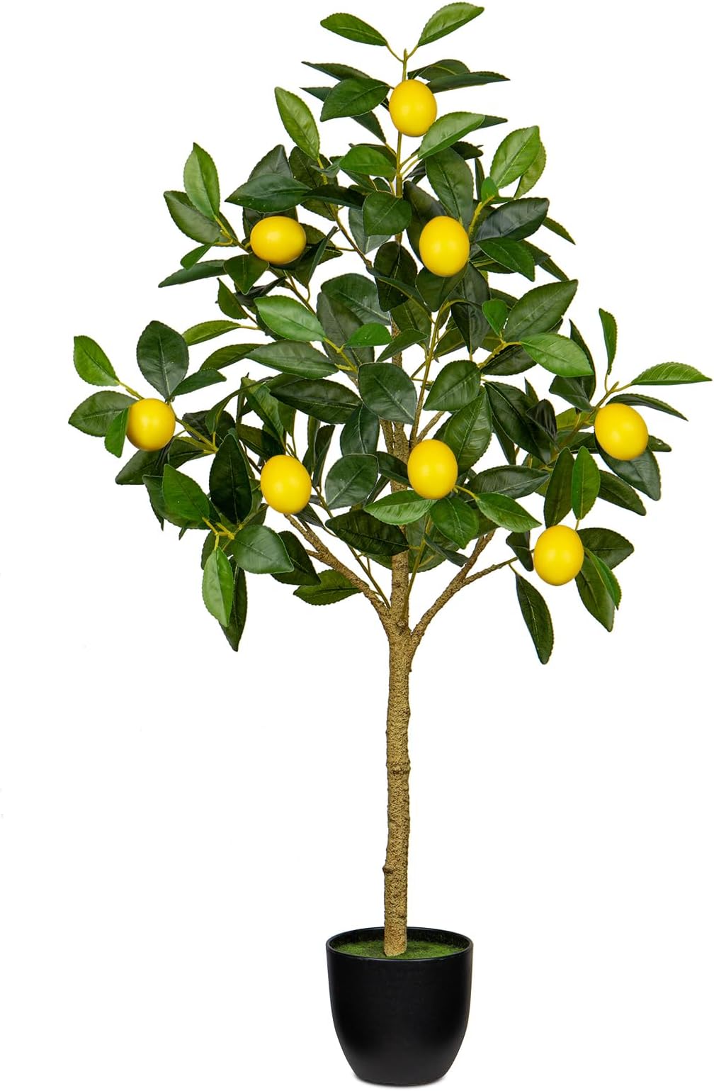 Oairse Artificial Lemon Tree 3ft/91cm Decorative Fake Lemon Plants with Lemon Fruits Large Fake Floor Plants Faux Tree for Indoor Outdoor Home Office Living Room Bedroom Bathroom Decor