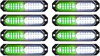 Vista 11 de ASPL 8 luces estroboscópicas intermitentes de montaje en superficie ultra delgadas de 12 LED para camión, automóvil, vehículo, LED, mini rejilla