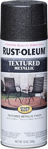 Rust-Oleum 252303 Stops Rust Metallic Textured Spray Paint, 12 Oz,