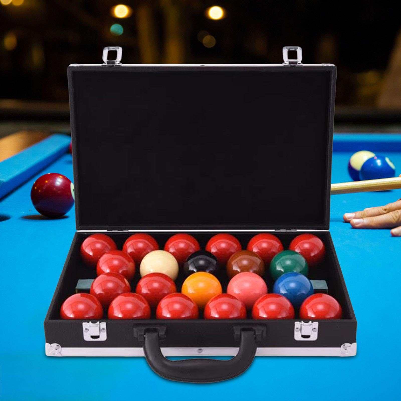 Caja de Almacenamiento de Bolas Billar, portátil, Suave y Acolchada, Ligera, Organizador Equipos, contenedor para Viajes en Interiores, Estuche Transporte para Piscina, Accesorios,