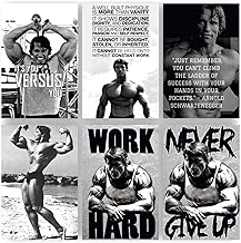 POSTER WALLAH Paper Arnold Schwarzenegger Gym Motivational Poster for Home Office and Student Room Wall | Aesthetic Poster | Wall Decor (12x8 Inch) Set of 6 Pieces