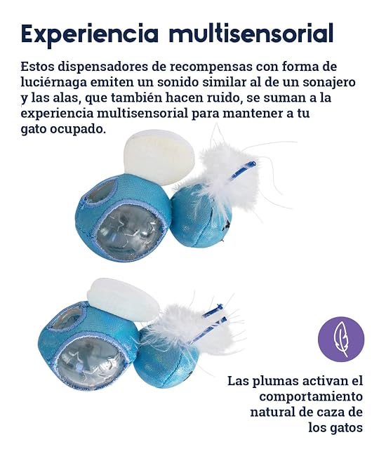 Foto 4 de 5 de Petstages Firefly Treat Stuffer - Juguete dispensador de recompensas para gatos - Brilla en la oscuridad