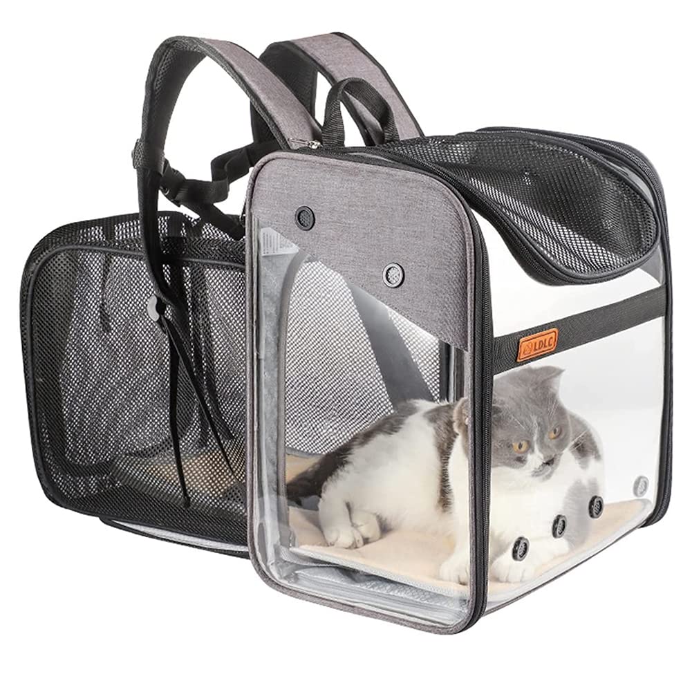 Sac capsule pour chat transparent avec finitions haut de gamme et PVC