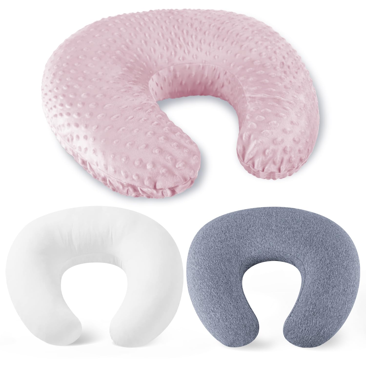 NiSleep Nursing Pillow for Breastfeeding and Bottle Feeding Pillow, Support for Mom and Baby, with 2 Removable Machine Washable Cover, Ergonomic