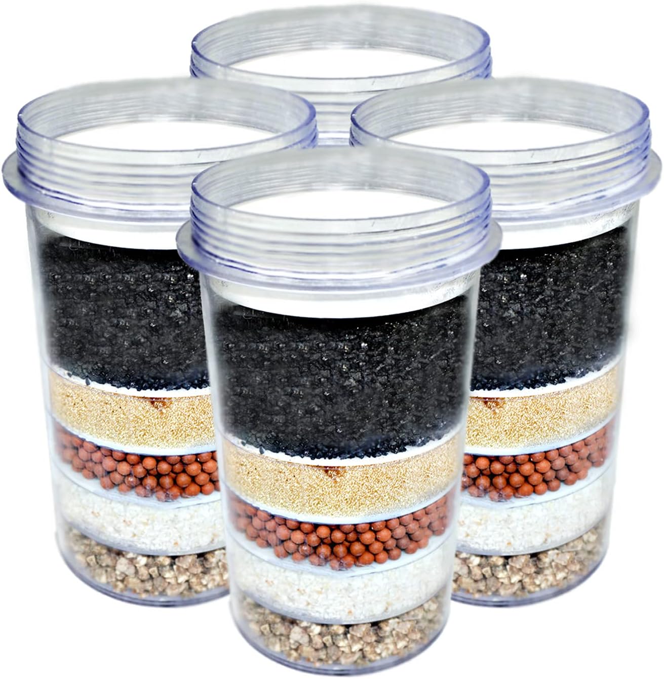 Aquaboon 5 Stage Mineral Water Filter Cartridge Replacement for Countertop Systems | For Drinking Water | Compatible with: Max Water 104054~K, Water Systems 5S-F, Ronaqua, 4 Pack