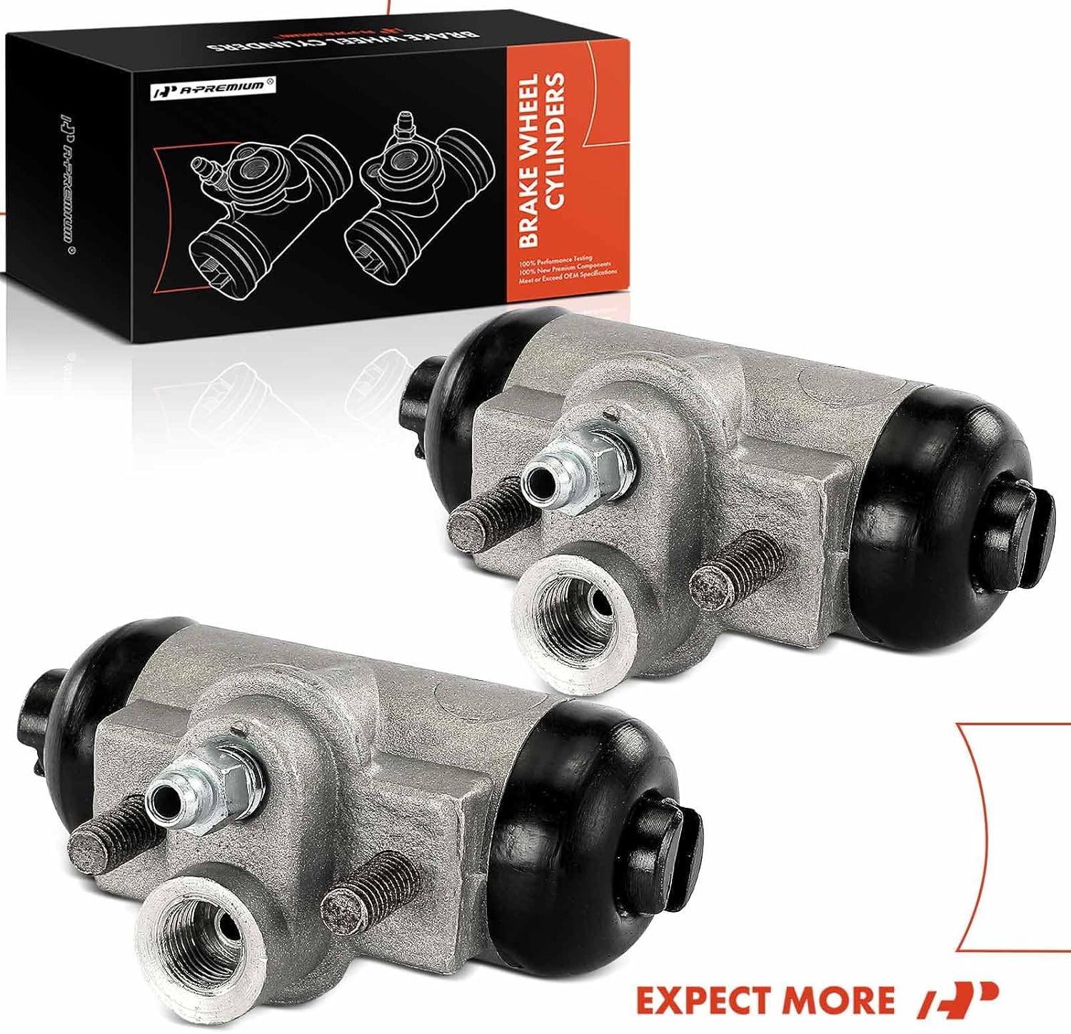 A-Premium Rear Driver and Passenger Drum Brake Wheel Cylinder Compatible with Select Honda Models - Accord 1986 1987 1988, 2-PC Set - Replace# 43300SE0013
