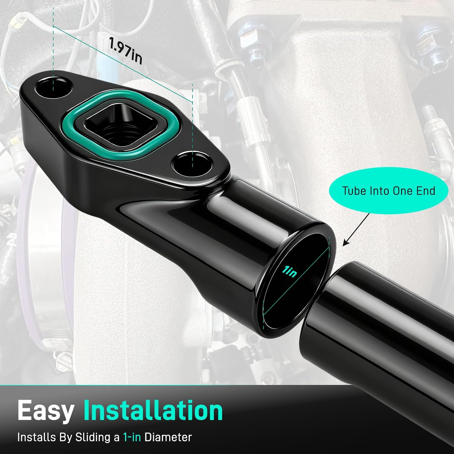 Turbo Mount with O-Ring, 10AN Turbo Oil Drain Mounting Compatible with T4/T6 Mid Frame Turbos, Carbon Steel