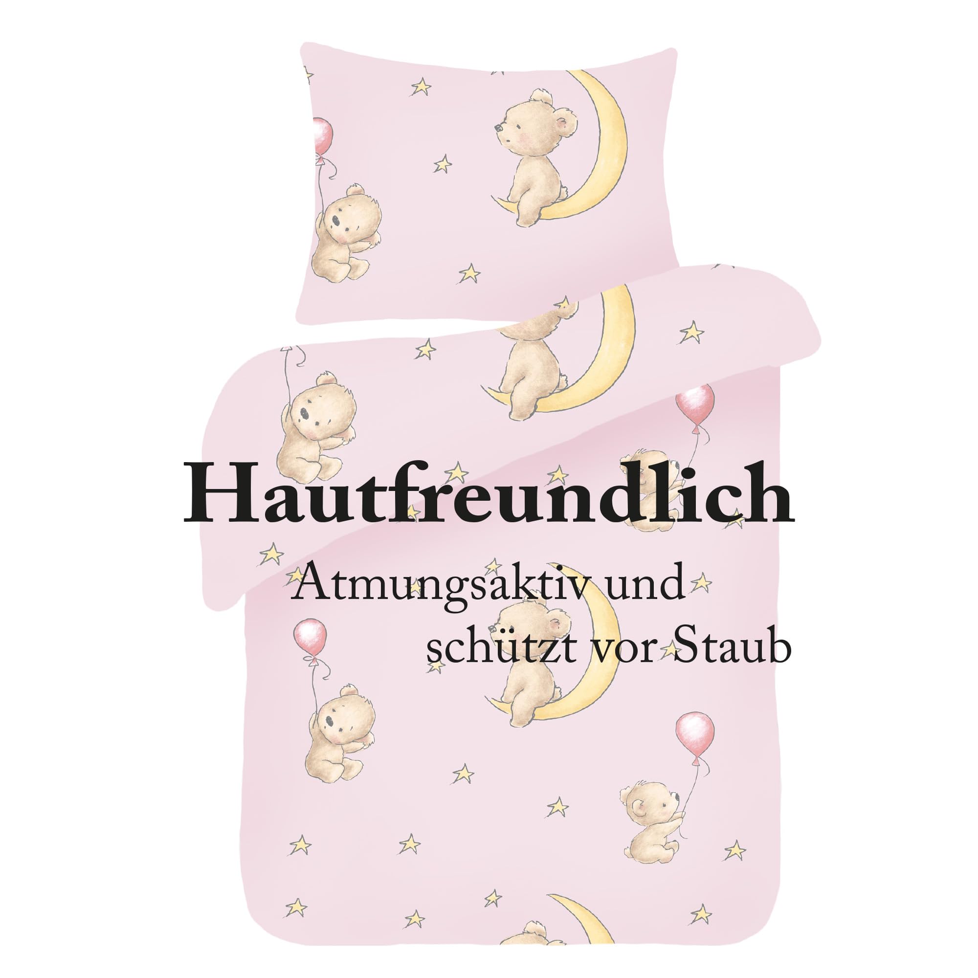 Jerry Fabrics Bettwäsche für Babys, Winnie Puuh, wendbar, 100 x 135 cm Kissenbezug 40 x 60 cm