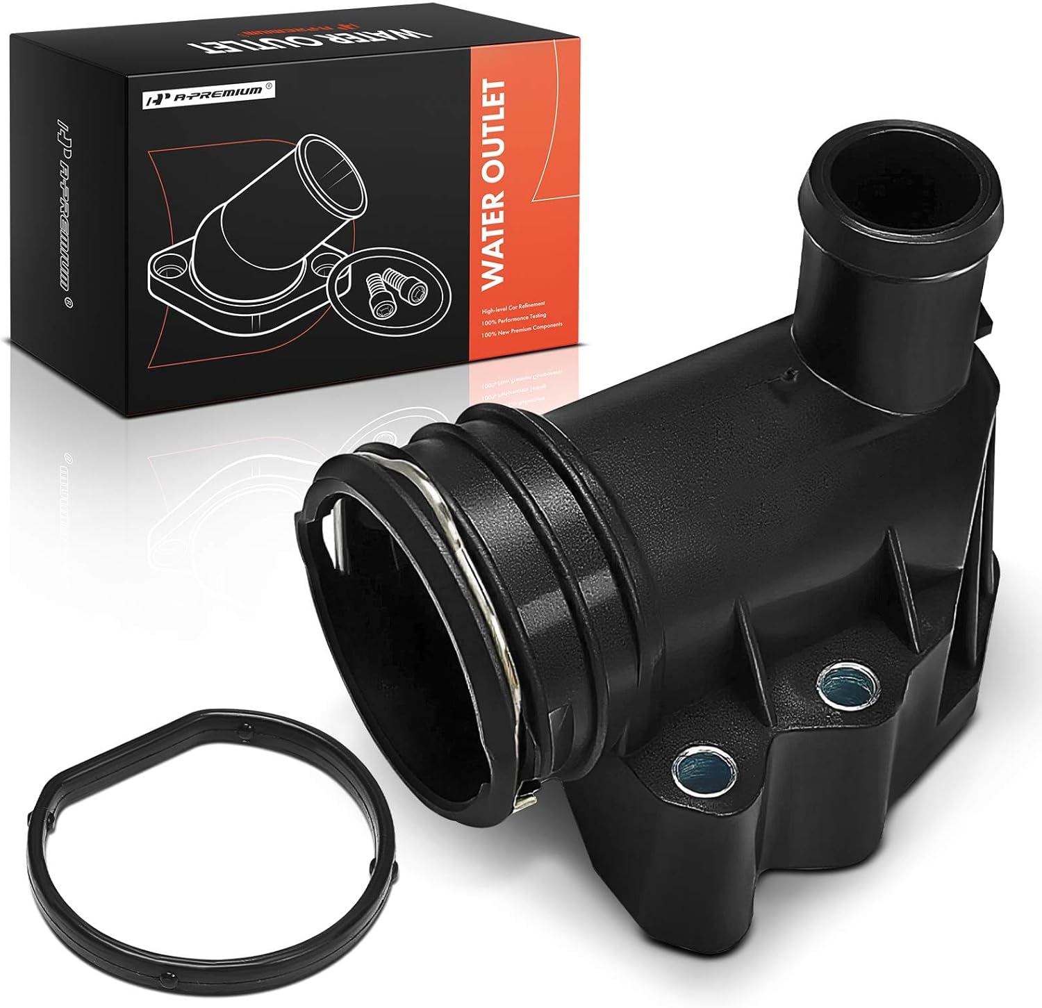 A-Premium Coolant Hose Flange Connector Compatible with Mercedes-Benz - E320/GL320/ML320/R320 2007-2009, E350 2011-2013, GL350 2010-2016, GLS350d 2017, ML350 2010-2015, R350 2010-2013, S350