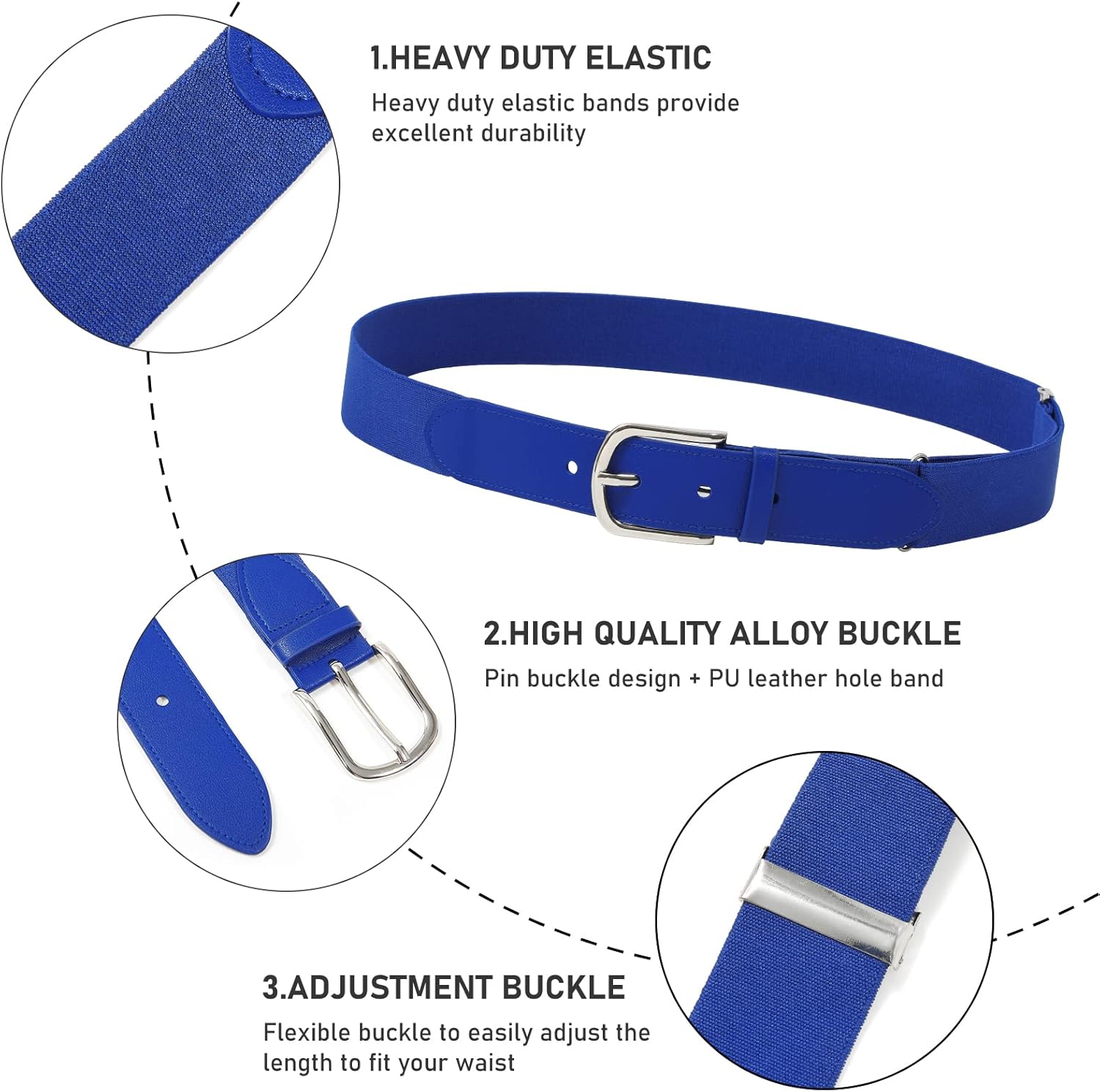 AWAYTR Youth Baseball Socks and Belt - Kids Softball Belts and Socks Combo for Youth Boys Girls - Image 4