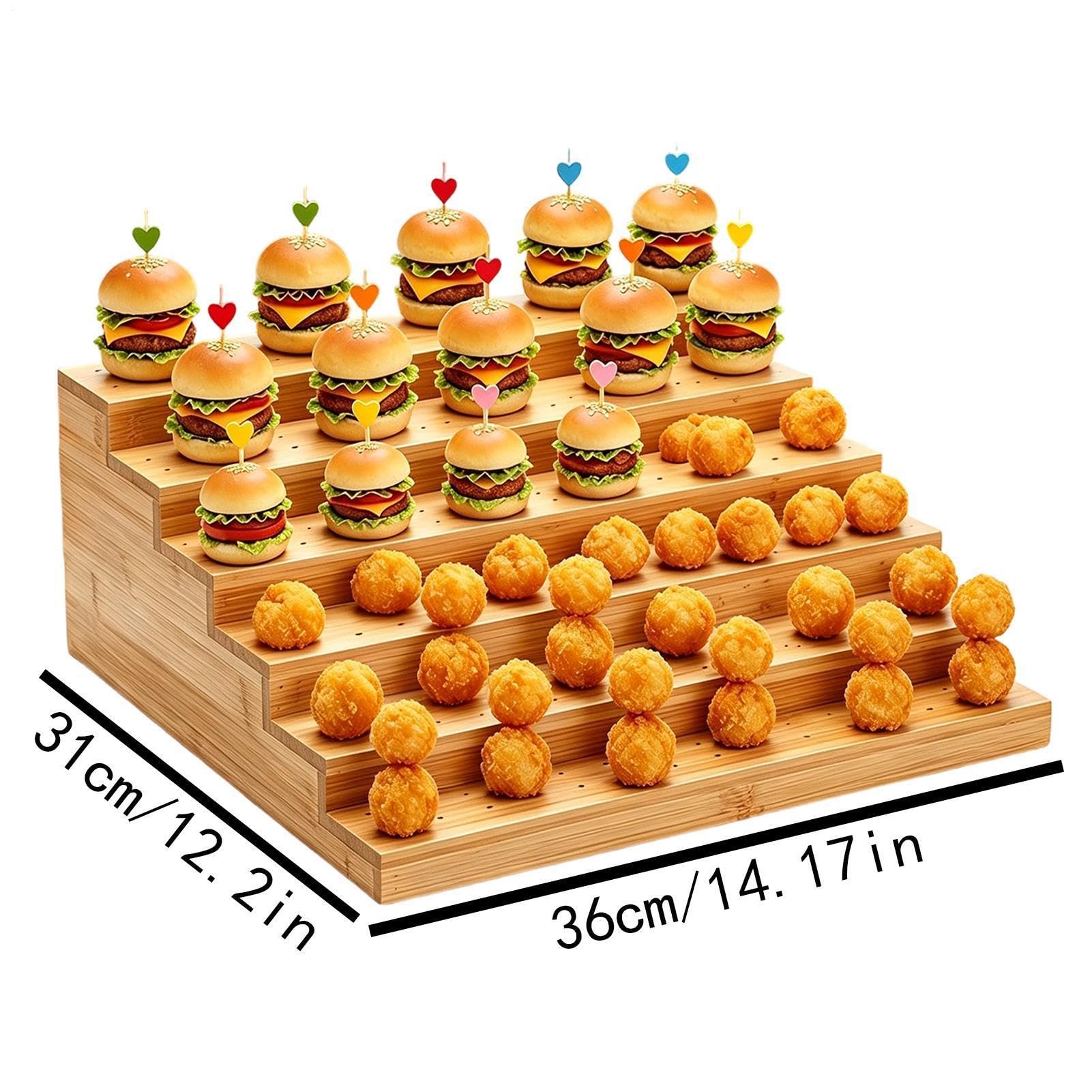 Tavola per spiedini per alimenti, supporto per frutta a 6 livelli, supporto per spiedini, antipasti, verdure, cocktail, feste, catering, barbecue, buffet, matrimoni