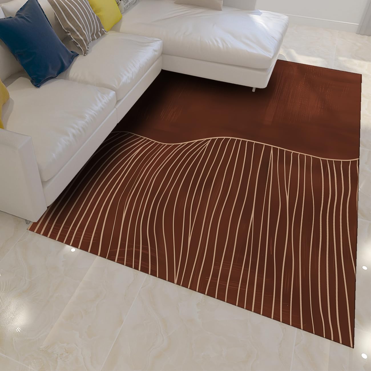 Tapis antidérapant lavable 160x200 pour sécuriser et décorer le salon familial