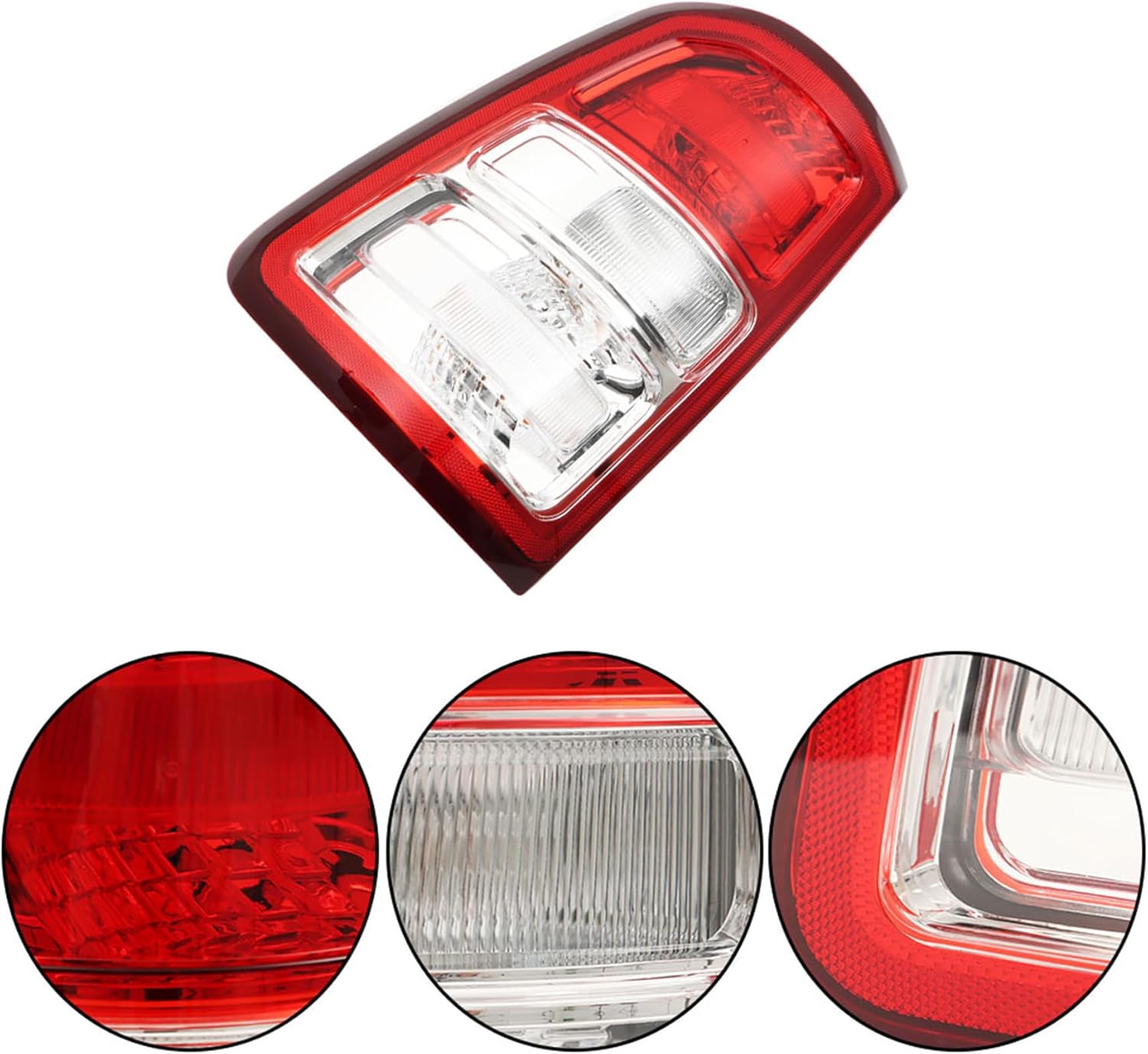 munirater 1-Pc Driver Side Rear Tail Light Assembly with Chrome Bezel Replacement for R-am 1500 2019-2023