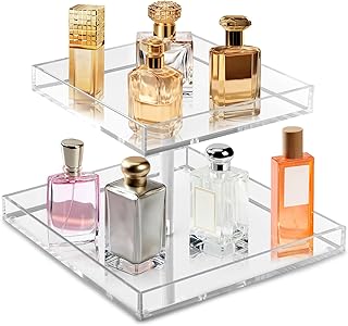 Organizador de perfume acrílico de 2 niveles ...