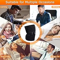 Vista 6 de Rodillera térmica para calentar la rodilla, rodillera térmica para artritis, almohadilla térmica de rodilla para calorfrío, rodilleras eléctricas