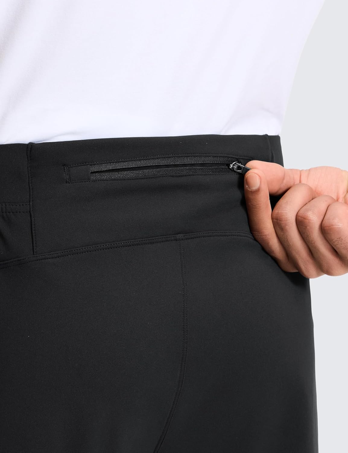 CRZ YOGA 4-Way Stretch Athletic Pants for Men 30" - Workout Lounge Casual Work Jogger with Zip Pocket - Image 6