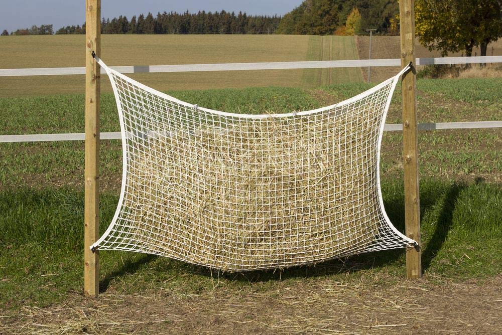 Kerbl Heunetz engmaschig 3x3 cm (Größe 120x90 cm, für 12-Stunden Fütterung, Füllmenge ca. 8,5 kg Heu, Robustes Material, Futternetz) 321998