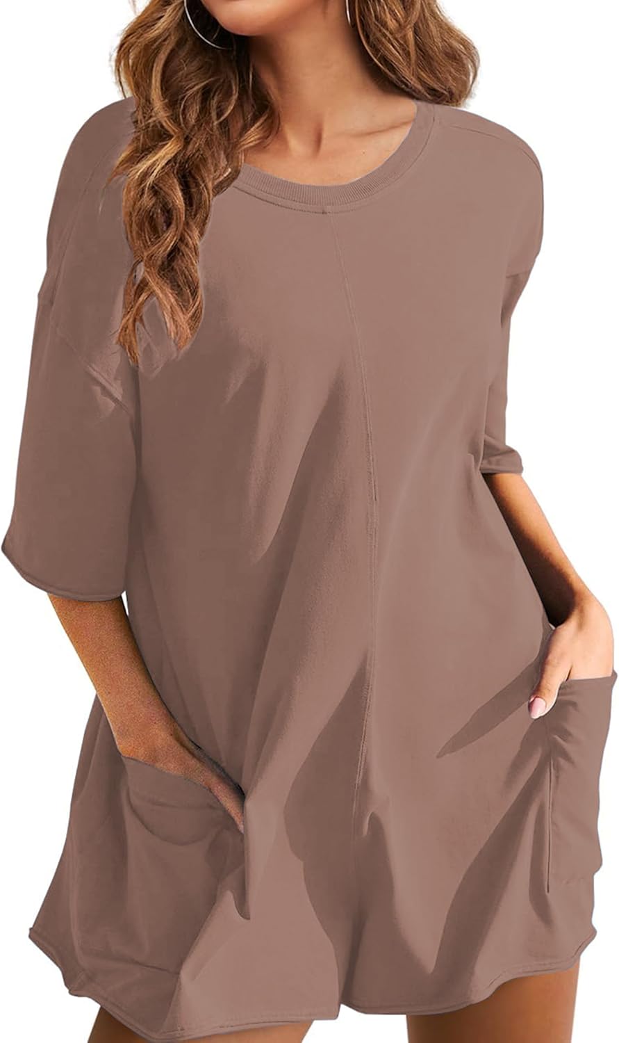 Womens T Shirt Romper Hot Shot Tee Romper for Summer Casual Short Sleeve Oversized Athletic Workout Outfits - Image 2