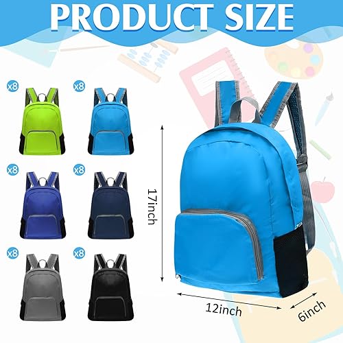 Miniatura 2 de 48 mochilas a granel para niños, bolsas clásicas de 17 pulgadas, coloridas mochilas básicas, kits de suministros escolares para niños y niñas
