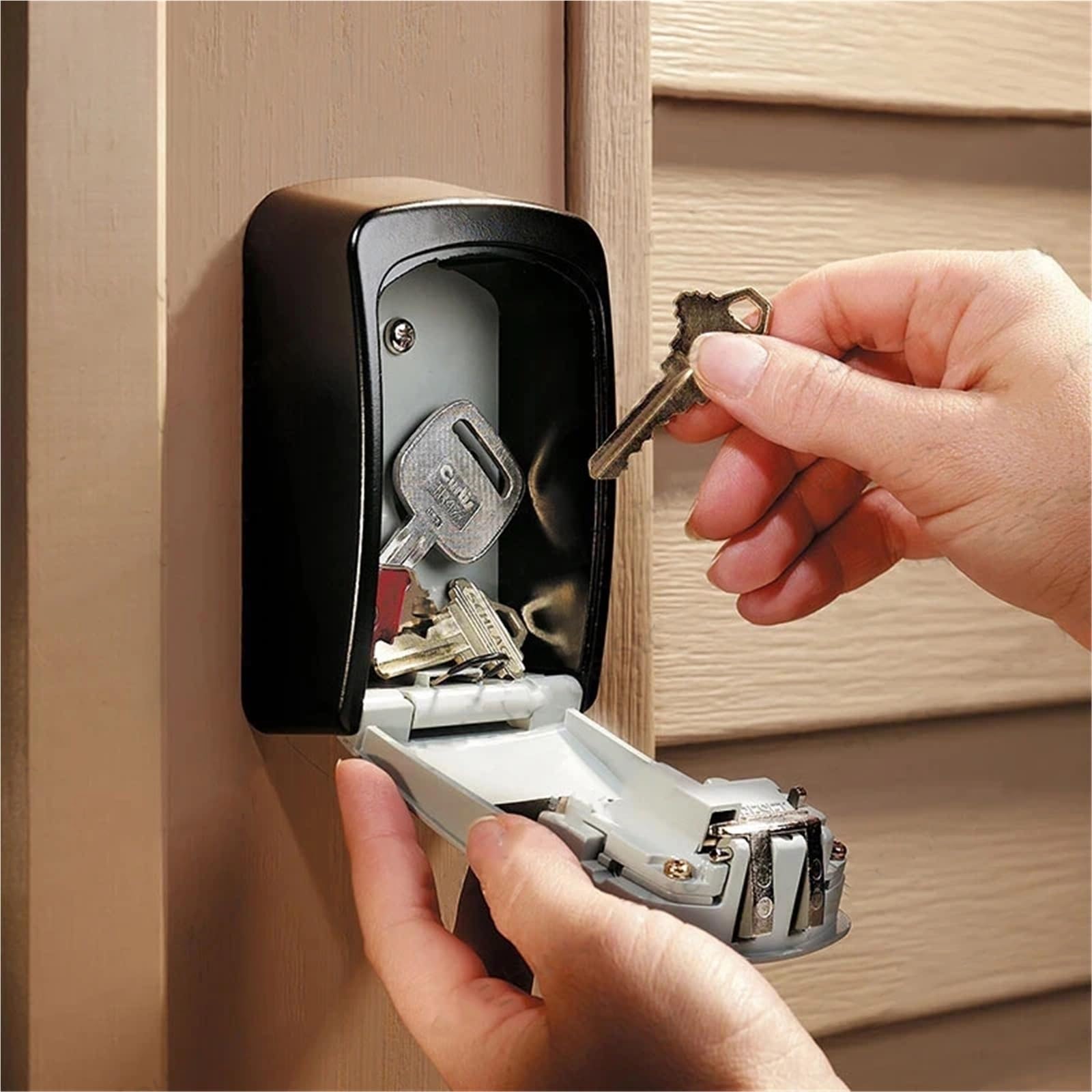 Cassetta di sicurezza impermeabile a 4 cifre, da parete, per chiavi, codici e piccoli oggetti di valore, ideale per casa, garage e case vacanze