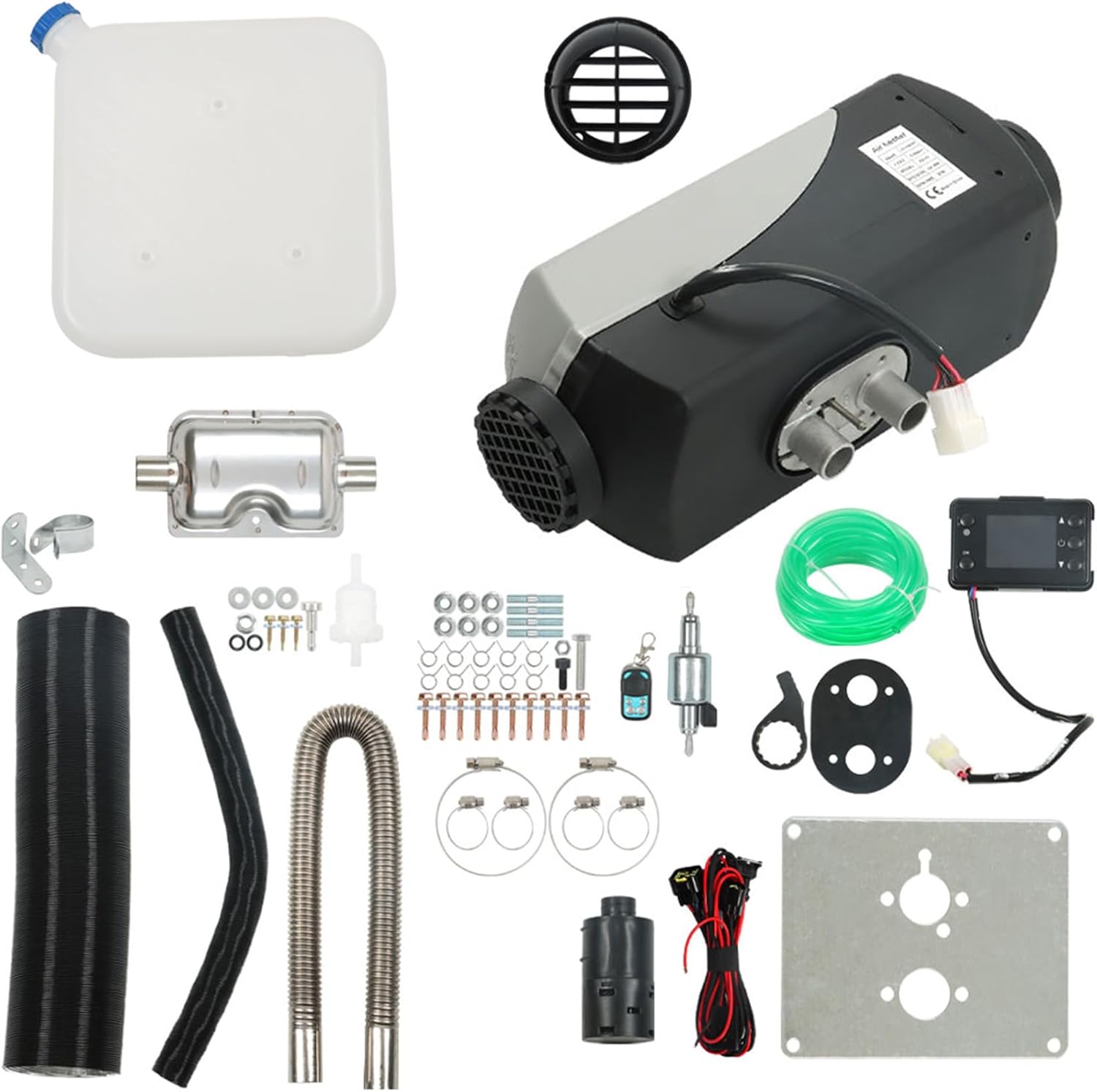 Silscvtt 12V Diesel Parking Heater 5KW Diesel Air Heater 10L Tank Diesel Heater with LCD Thermostat and Remote Control Replacement for Trucks Boats Bus Car Vehicle