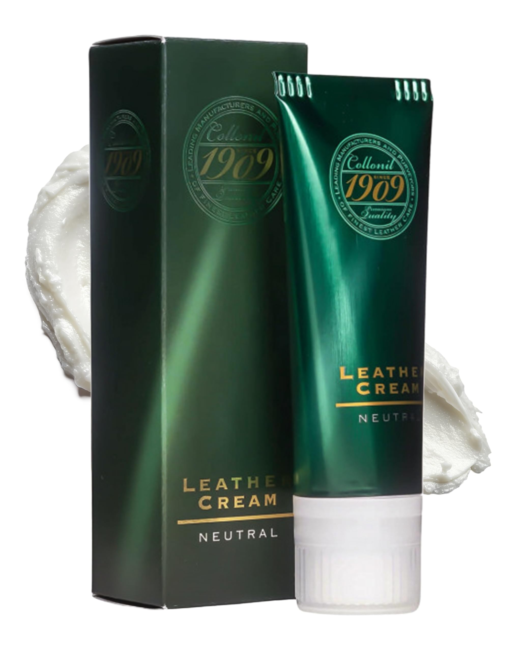 Collonil 1909 Leather Cream, exclusive care cream with nourishing oils for smooth leather, 75 ml, neutral