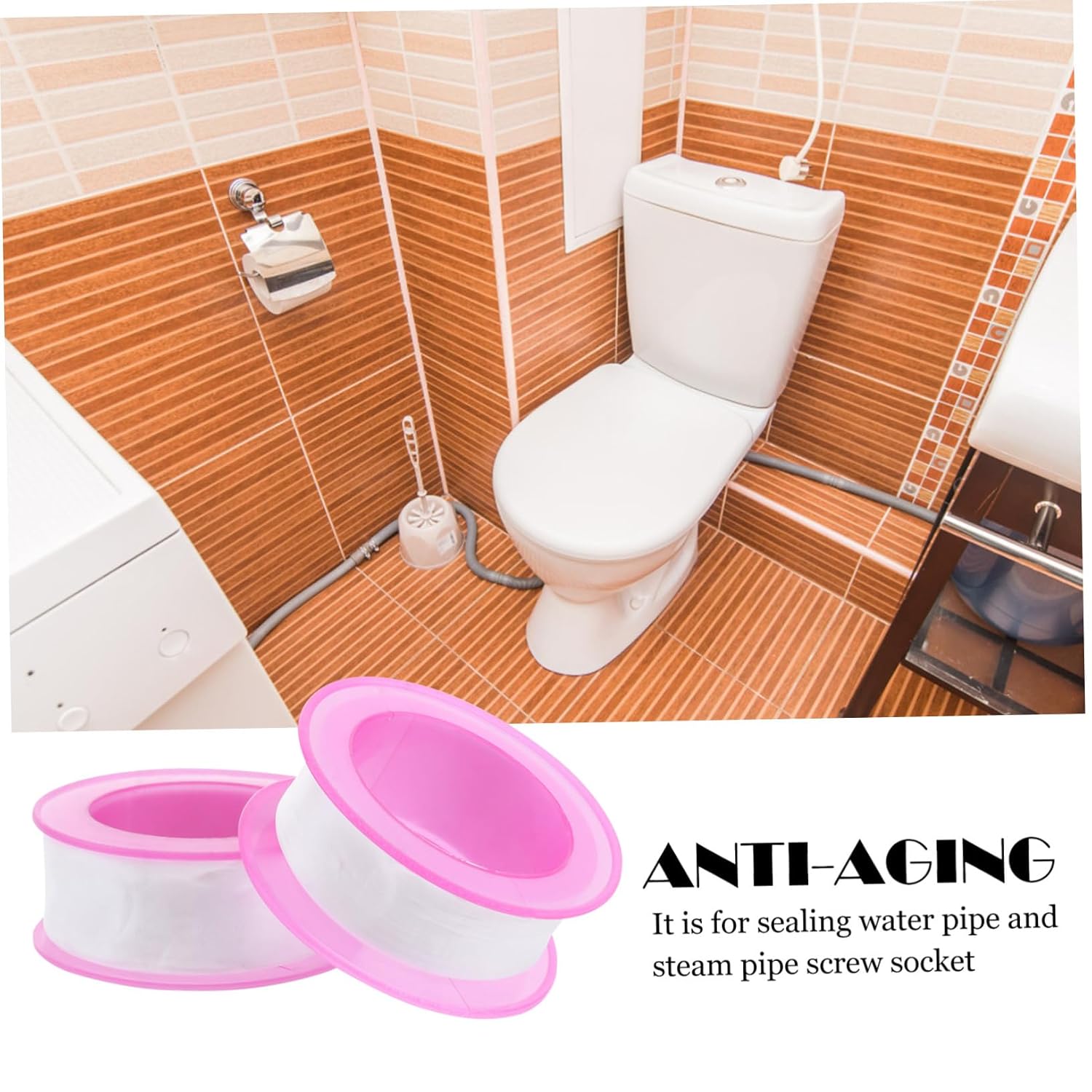 10roll PTFE Sealant Tape Tape Sealer for Faucets Thread Sealant Water Steam Screw Socket Sealing