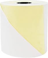 Vista 3 de (40 rollos) Rollos autocopiativos de 2 capas de 3 pulgadas x 95 pies (fabricado en Estados Unidos) blanco/amarillo papel de recibo POS caja