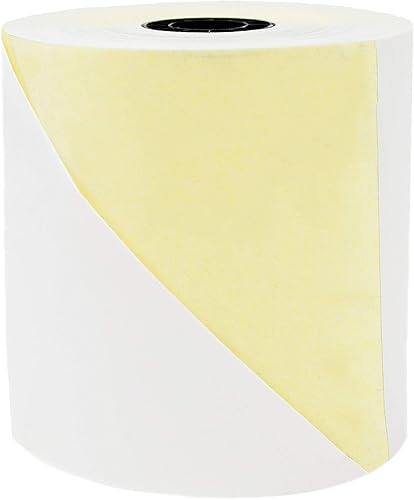 Miniatura 3 de (5 rollos) de 3 pulgadas x 95 pies, color blanco/canario, 2 capas, para impresora de cocina autocopiadora, rollos de recibos para Star Micronics