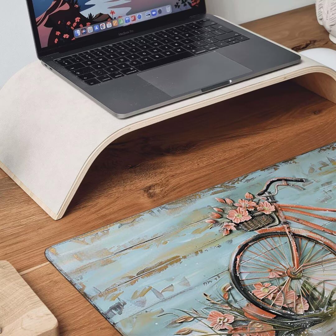 Podkładka pod mysz, podparcie nadgarstka, podkładka pod mysz z antypoślizgową gumową podstawą, ergonomiczna podkładka pod mysz do komputera, laptopa, domowego biura, kompatybilna z myszami laserowymi