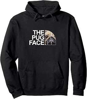 The Pug Face Dog Funny Pug Pullover Hoodie